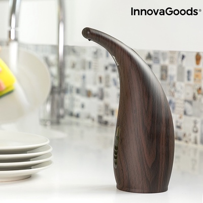 Dispensador de Jabon Automatico con Sensor Acabado Madera